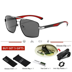 Women's Aluminum Frame TAC Lens Rectangle Shaped Sunglasses