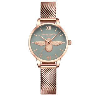 Women's Alloy Case Folding Clasp Luxury Round Shaped Classic Watch