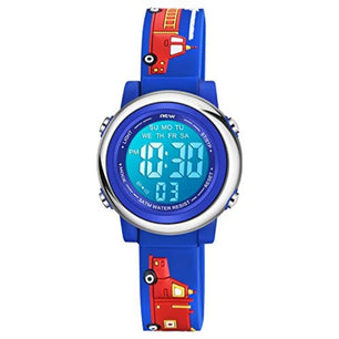 Kid's Alloy Buckle Clasp Digital Waterproof Electronic Wrist Watches