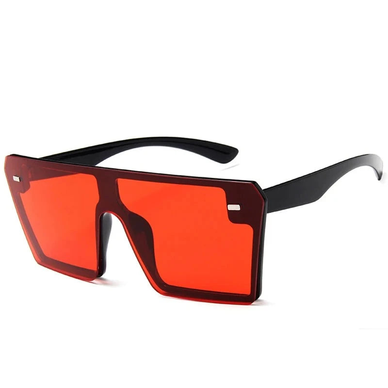 Women's Plastic Frame Acrylic Lens Square Shaped UV400 Sunglasses