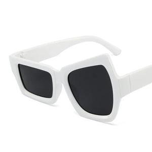 Women's Plastic Frame Acrylic Lens Square Shape Luxury Sunglasses