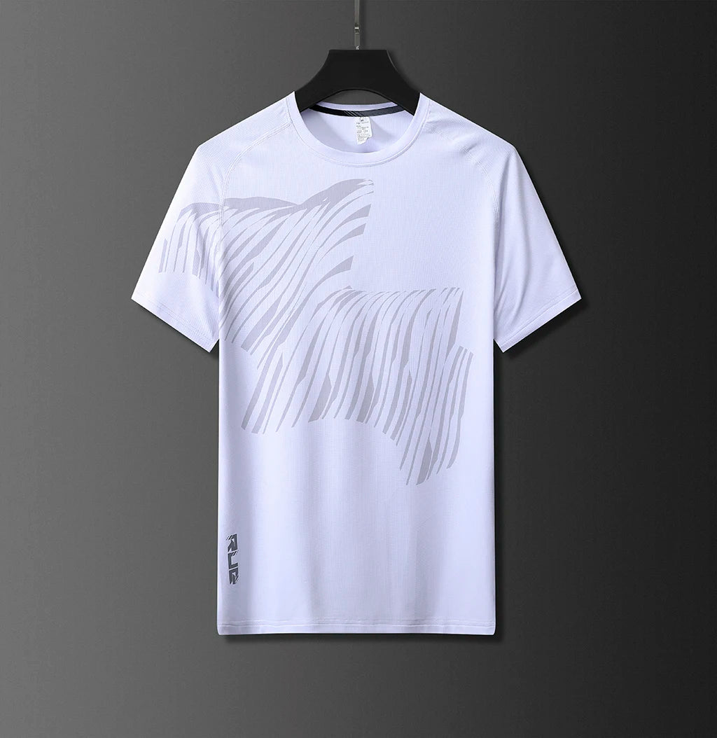 Men's Polyester Short Sleeve Pullover Closure Sportswear T-Shirt