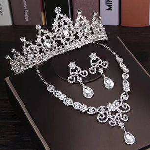 Women's Zinc Alloy Rhinestone Butterfly Bridal Crown Jewelry Sets