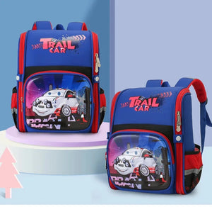 Kid's Nylon Zipper Closure Printed Pattern Trendy School Backpack