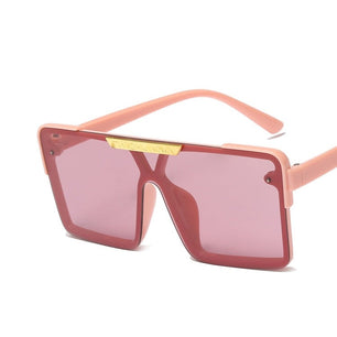 Kid's Resin Frame UV400 Protection Square Pattern Sunglasses