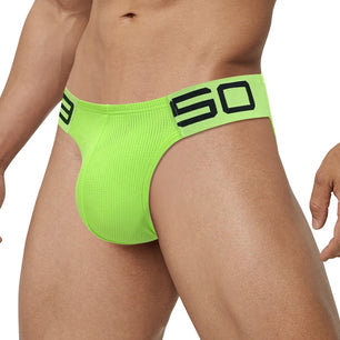 Men's Spandex Elastic Waist Closure Breathable Underpants Brief