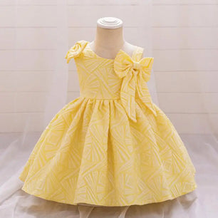 Baby Girl's Polyester O-Neck Sleeveless Printed Princess Dress