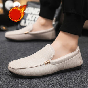 Men's Corduroy Round Toe Slip-On Closure Casual Wear Loafers