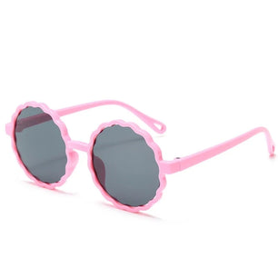 Kid's Polycarbonate Frame Lens Polarized Round Shaped Sunglasses