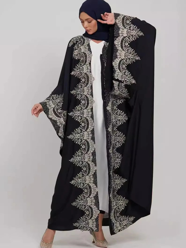 Women's Arabian Polyester Full Sleeves Embroidery Pattern Dress