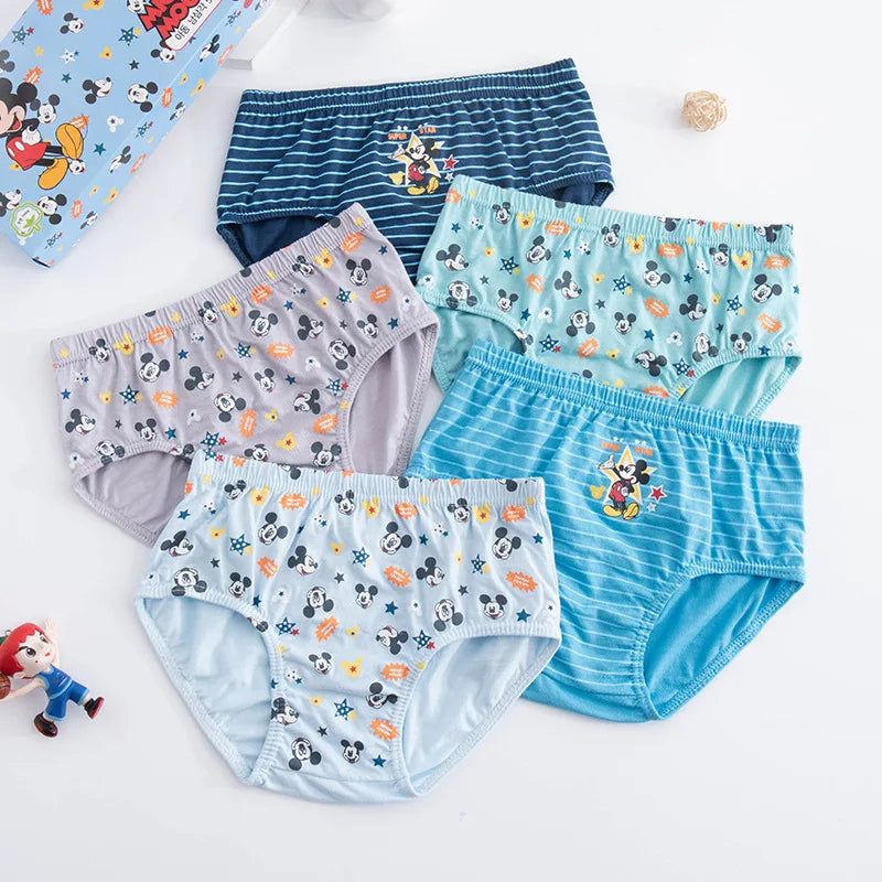 Kid's Girl 5Pcs Cotton Breathable Cartoon Underwear Panties