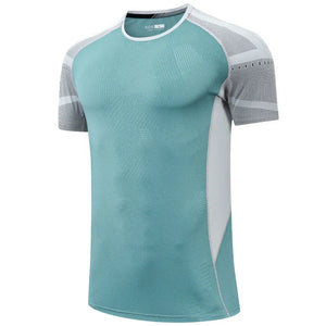 Men's Nylon Short Sleeve Pullover Closure Sportswear T-Shirt