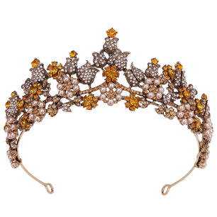 Women's Zinc Alloy Plant Pattern Tiaras Bridal Classic Crown