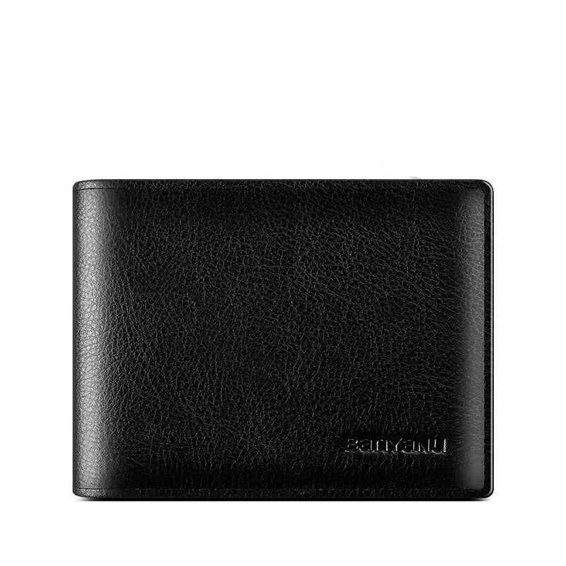 Men's Genuine Leather Letter Pattern Casual Card Holder Wallet