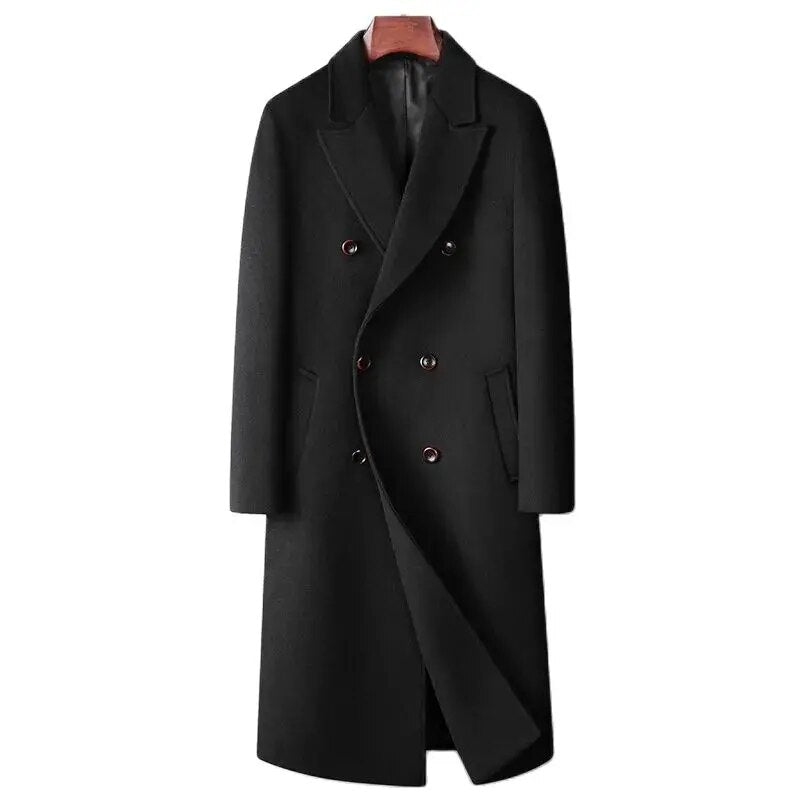 Men's Polyester Notched Collar Long Sleeve Double Breasted Blazers