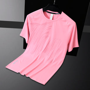 Men's Polyester Short Sleeve Pullover Closure Sportswear T-Shirt