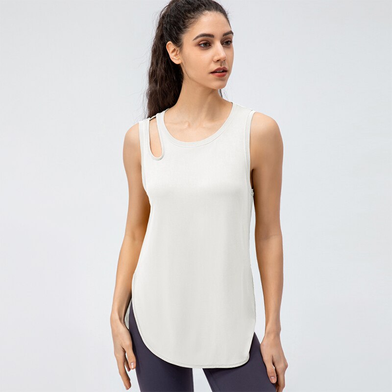 Women's Polyester O-Neck Quick-Dry Breathable Yoga Fitness Tops