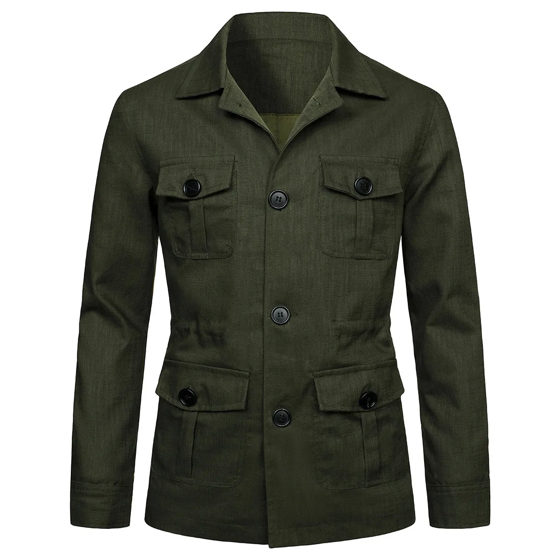 Men's Polyester Turn-Down Collar Full Sleeves Casual Jackets