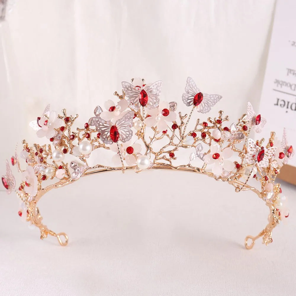 Women's Zinc Alloy Butterfly Pattern Tiaras Bridal Classic Crown