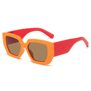 Women's Resin Frame Acrylic Lens Square Shaped UV400 Sunglasses