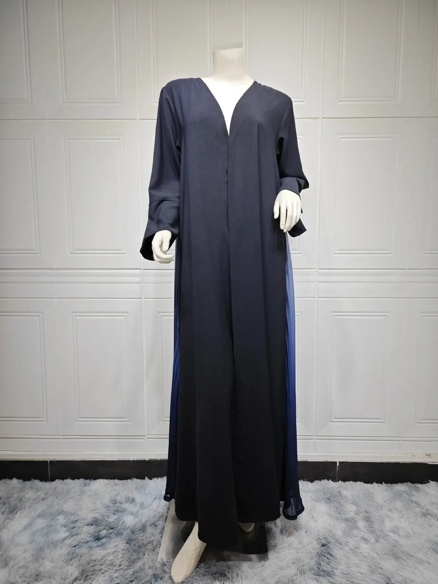 Women's Arabian Polyester Full Sleeves Solid Pattern Casual Abaya