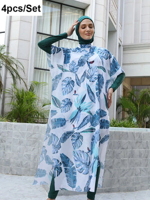 Women's Arabian Acetate Full Sleeves Printed Pattern Swimwear