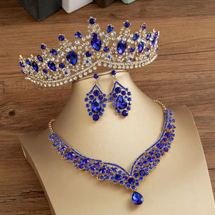 Women's Zinc Alloy Geometric Bridal Wedding Crown Jewelry Sets