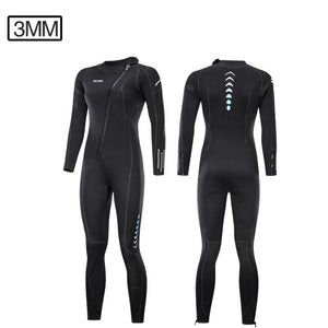 Women's Round Neck Full Sleeve Solid One-Piece Scuba Diving Suit