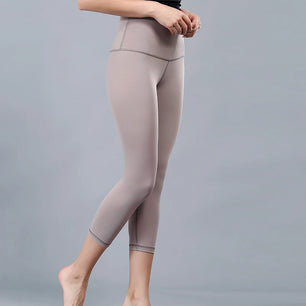 Women's Polyester Elastic Waist Full Length Solid Pattern Pant