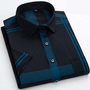 Men's Polyester Turn-Down Collar Single Breasted Casual Shirt