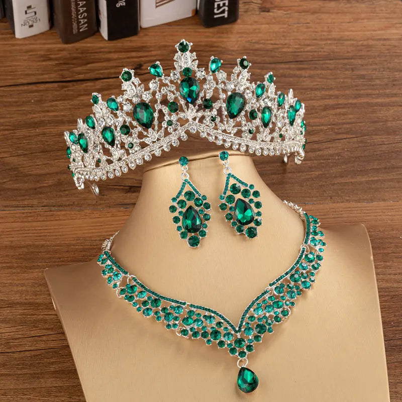 Women's Zinc Alloy Geometric Bridal Wedding Crown Jewelry Sets