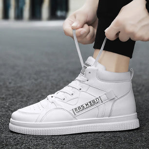 Men's Cotton Round Toe Lace-Up Closure Breathable Sport Sneakers