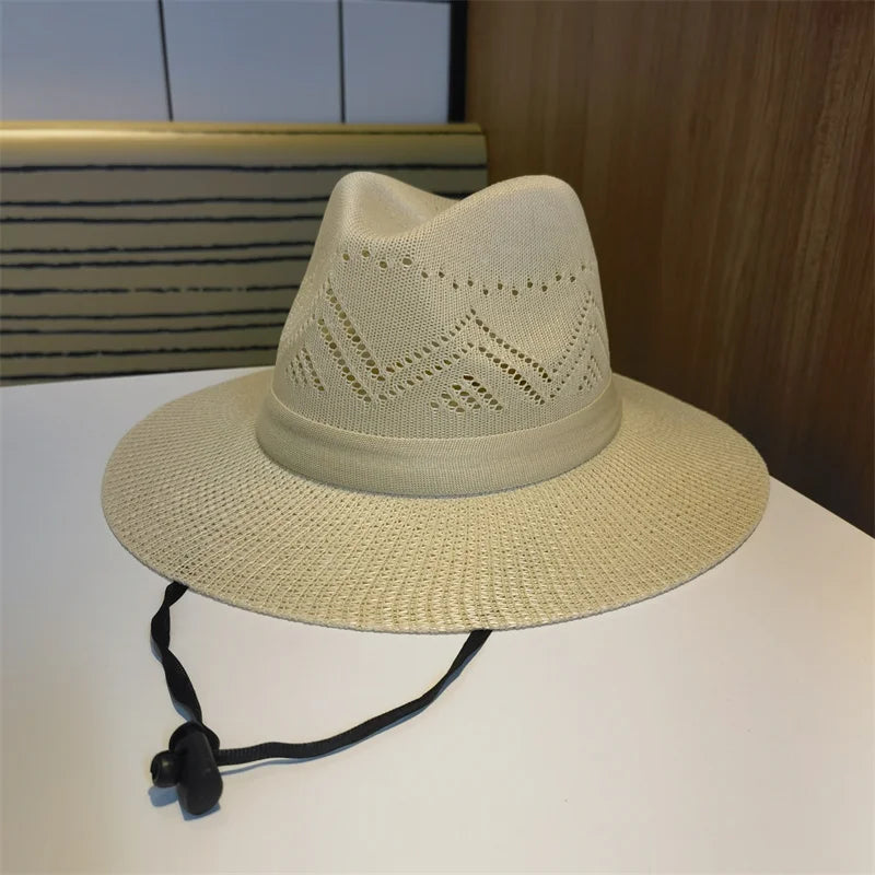 Women's Straw Solid Pattern Glamorous Sun Protection Brim Hat