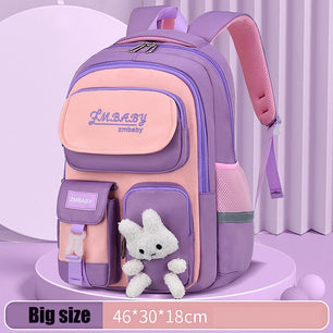 Kid's Nylon Zipper Closure Cartoon Pattern Trendy School Backpack