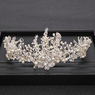 Women's Zinc Alloy Plant Pattern Tiaras Bridal Classic Crown