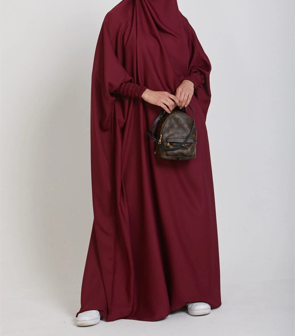 Women's Arabian Polyester Full Sleeves Solid Casual Wear Abayas