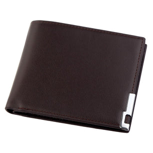 Men's PU Leather Card Holder Vintage Solid Pattern Elegant Wallet