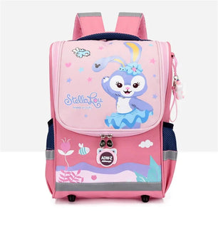 Kid's Nylon Zipper Closure Cartoon Pattern Trendy School Backpack