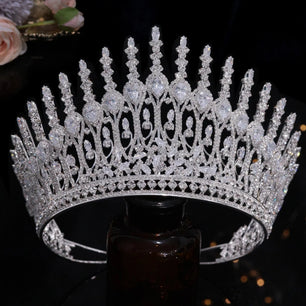 Women's Copper Plant Pattern Tiaras Elegant Bridal Wedding Crown