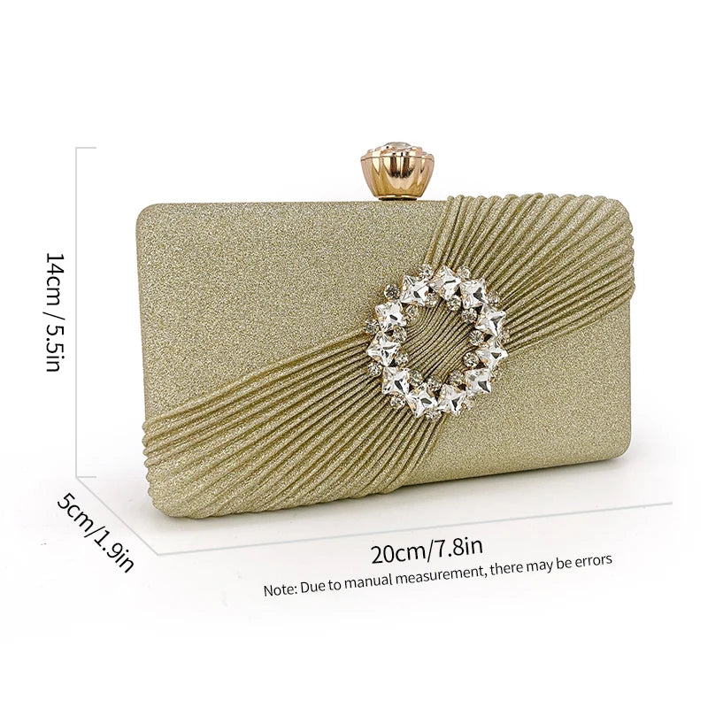 Women's PU Hasp Closure Rhinestone Pattern Classic Wedding Clutch