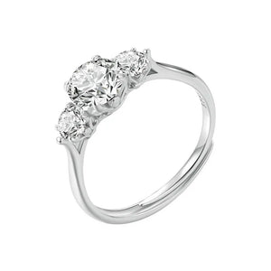 Women's 100% 925 Sterling Silver Moissanite Engagement Ring