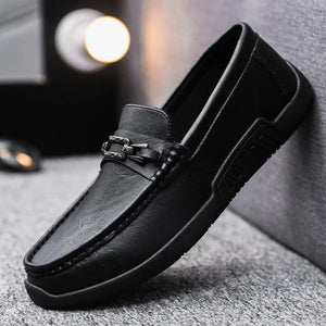 Men's Patent Leather Round Toe Slip-On Closure Formal Shoes