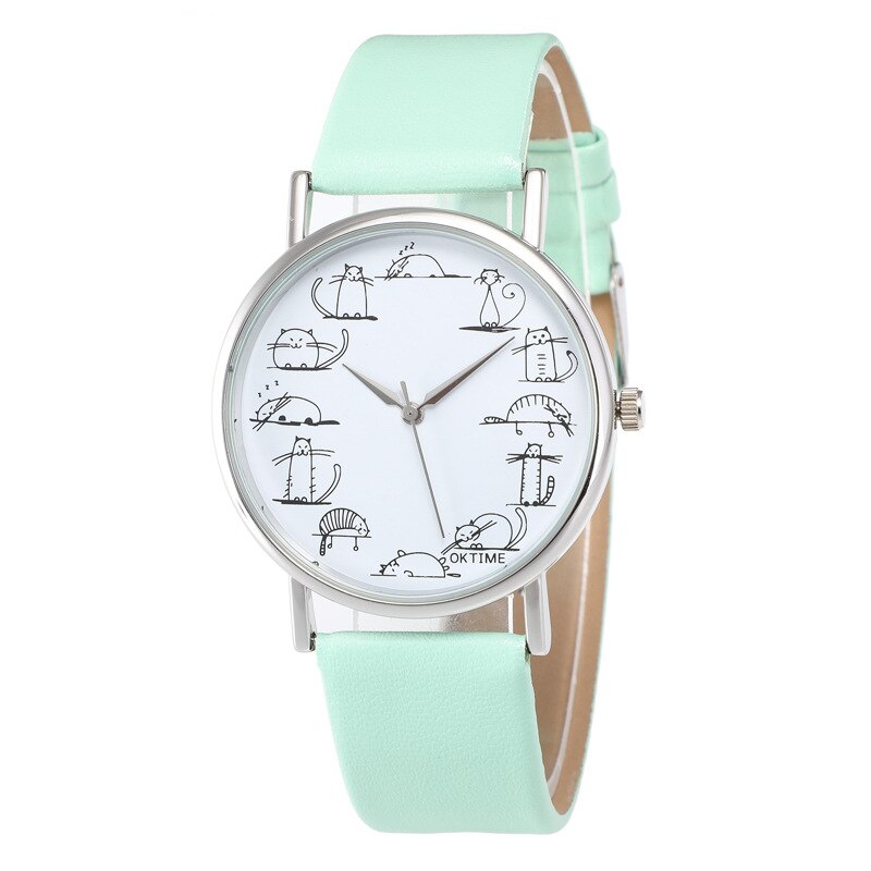 Women's Alloy Buckle Clasp Round Shape Waterproof Quartz Watch