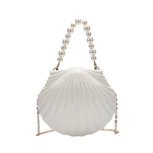 Women's Acrylic Hasp Closure Pearl Pattern Crossbody Handbag