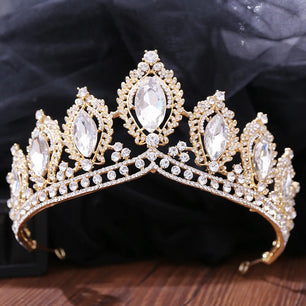 Women's Zinc Alloy Water Drop Pattern Tiaras Bridal Wedding Crown