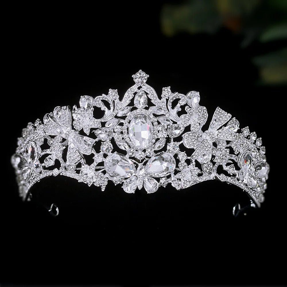 Women's Zinc Alloy Flower Pattern Tiaras Bridal Wedding Crown