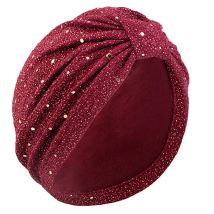 Women's Arabian Polyester Headwear Sequined Pattern Casual Hijabs