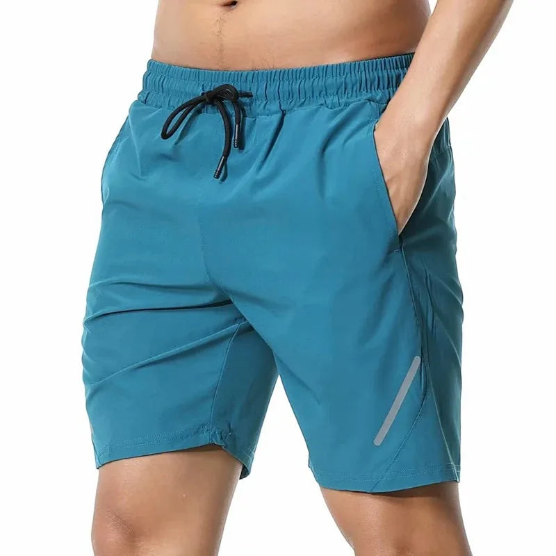 Men's Polyester Quick-Dry Solid Pattern Running Sport Shorts