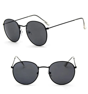 Women's Alloy Frame Polycarbonate Lens Round Shape Sunglasses