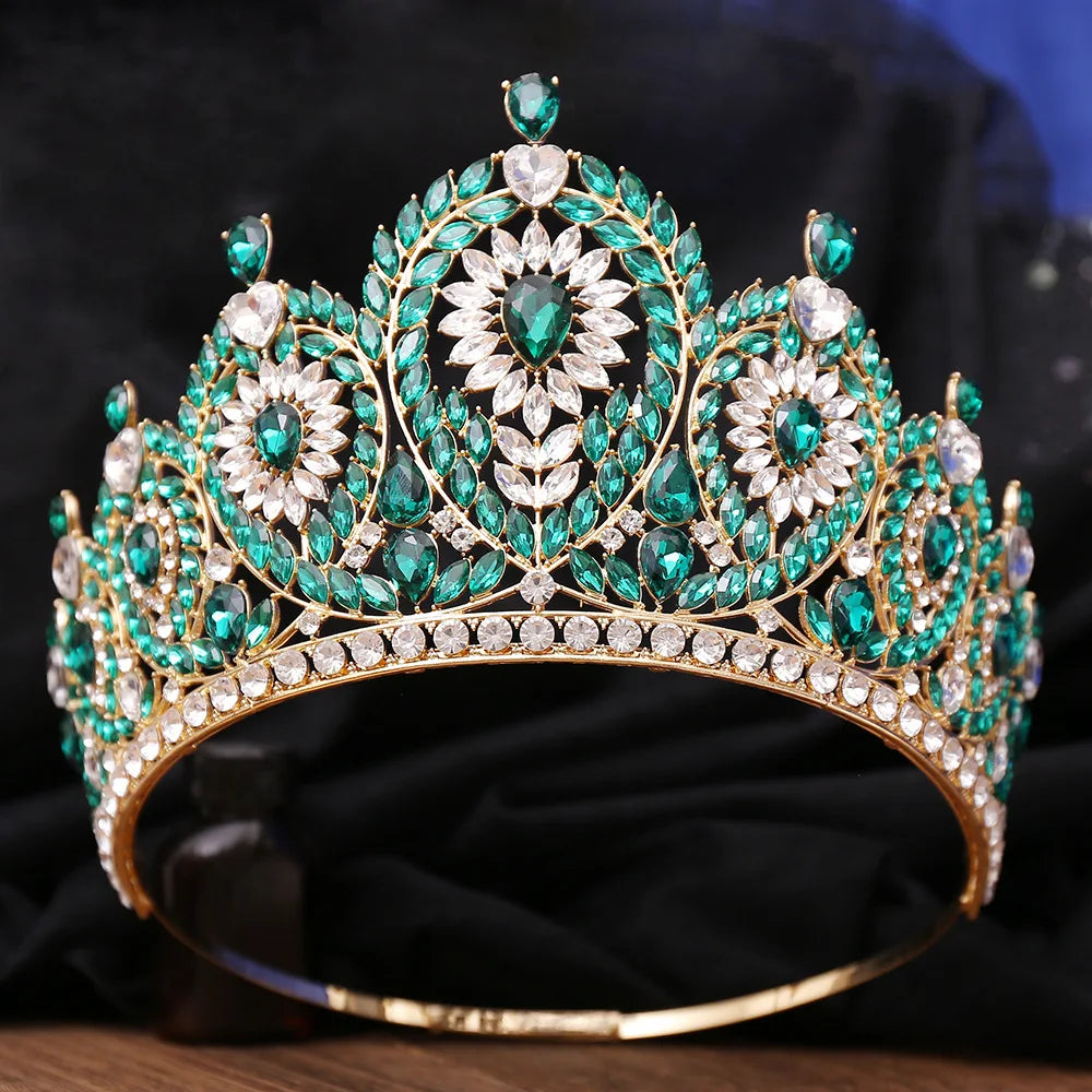 Women's Crystal Zinc Alloy Water Drop Tiara Bridal Wedding Crown